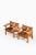 Easy Chairs in Oak and Cognac Brown Leather attributed to Børge Mogensen, 1950s, Set of 2 For Sale - Image 3 of 9