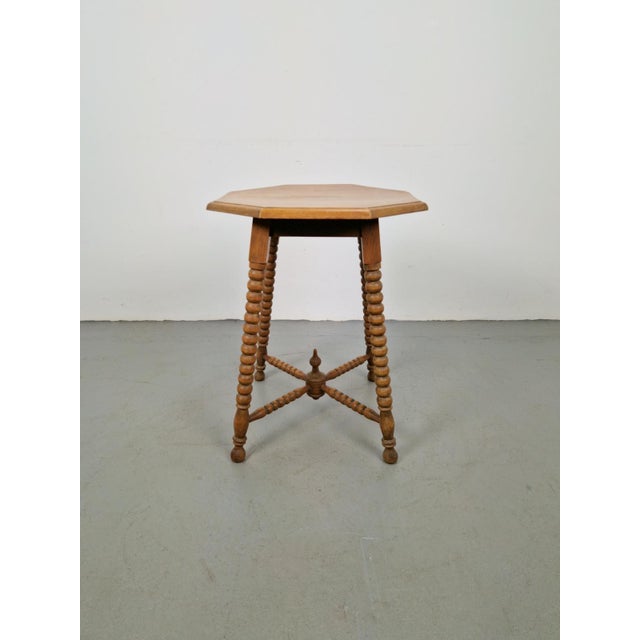 Vintage Dutch Bobbin Side Table, 1930s For Sale - Image 6 of 9