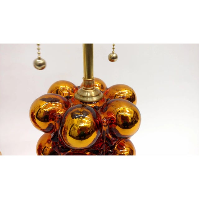 Gold Mercury Glass Bubble Lamps For Sale In New York - Image 6 of 7