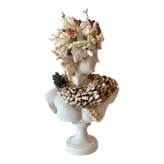God Apollo Encrusted With Shells Gemstones and Corals Sculpture