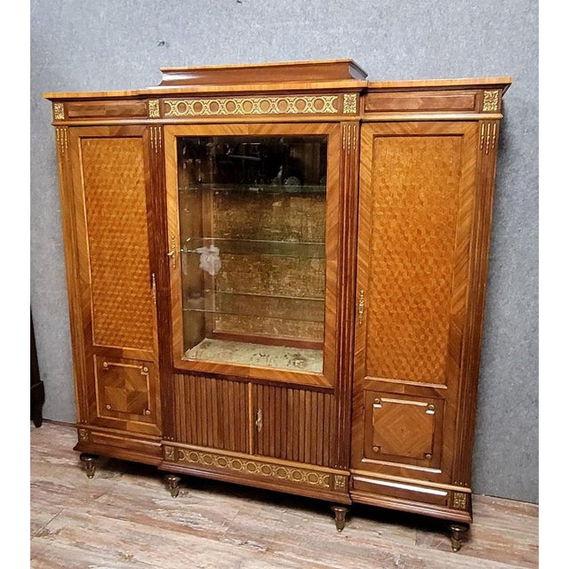 Louis XVI Style Bookcase in Wood For Sale - Image 3 of 9