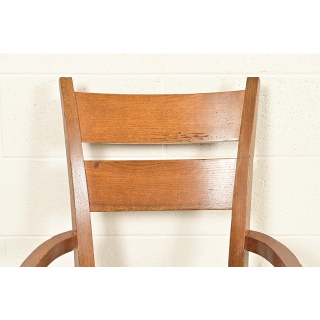Stickley Mission Oak Arts & Crafts Armchairs, Pair For Sale In South Bend - Image 6 of 14