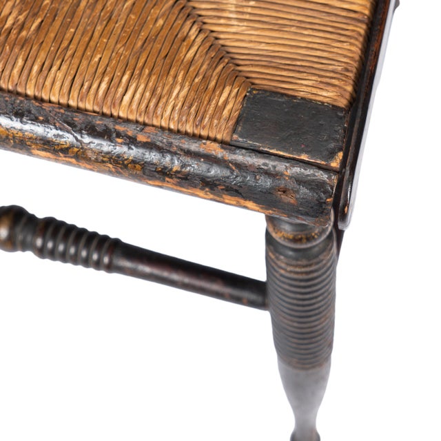 Upper Connecticut Valley Hitchcock Turtle-Back Rush Seat Side Chair, C. 1820-30 For Sale - Image 12 of 14