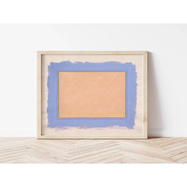 Paper Contemporary Bright Color Field Art Prints, Framed - Set of 4 For Sale - Image 7 of 10