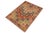 Abstract Bohemian Balochi Red/Beige Wool Rug - 4'3''x6'0'' For Sale - Image 3 of 10
