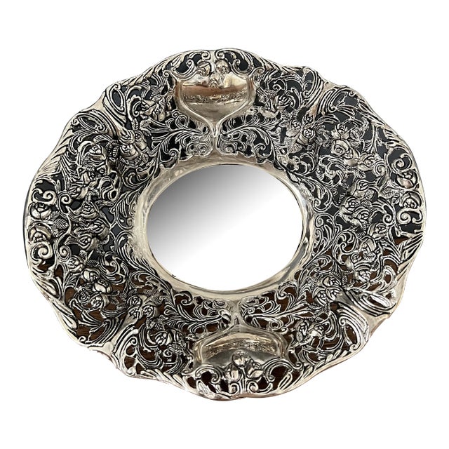 1970s Godinger Repousse Filigree Silver Plated Bowl For Sale