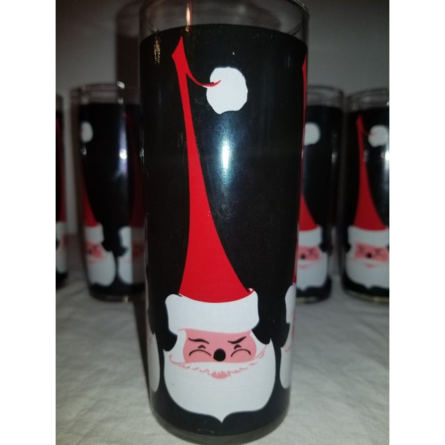 Mid-Century Modern Mid-Century Modern Libbey Holt-Howards Santa Glasses - Set of 6 For Sale - Image 3 of 11