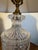 Vintage Wildwood Crystal Lamps W/ Silk Shades Antique Brass Footed Base & Crystal Finial - Pair For Sale - Image 9 of 10
