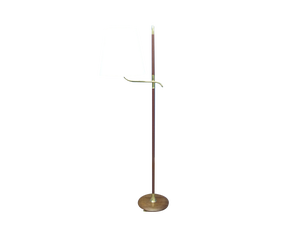 Brass and Teak Floor Lamp by Florian Schulz, 1950s
