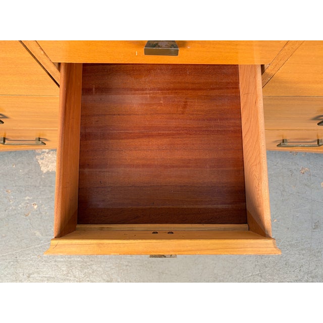 Unique Vintage Mid-Century Dresser With Brass Hardware For Sale - Image 15 of 16