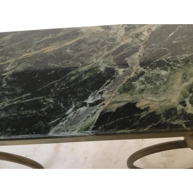 19th Century French Marble and Brass Two-Tier Table For Sale In Providence - Image 6 of 12