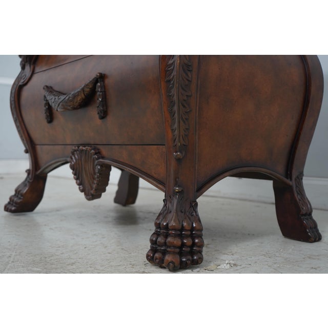 Regency Style Marble Top Lion Head Chest For Sale - Image 14 of 17
