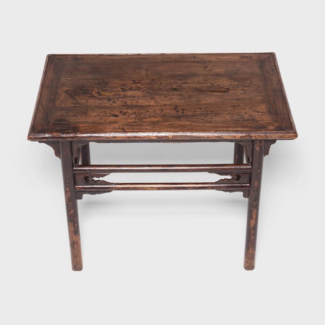 Chinese Provincial Chinese Double Stretcher Wine Table For Sale - Image 3 of 7