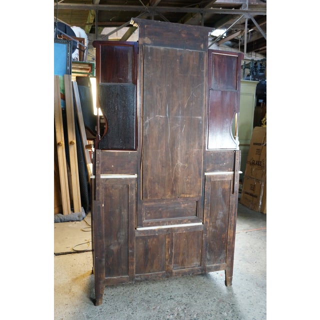 Antique Edwardian Mahogany Marble Top Drop Center Dressing Table Vanity 46" For Sale - Image 14 of 17