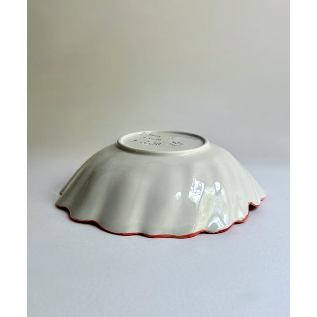 1980s Set of 6 Fitz & Floyd Pansy Porcelain Bowls For Sale - Image 15 of 18