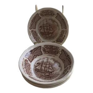 Vintage Fair Winds Staffordshire England Berry,Dessert Bowls- Set of 4