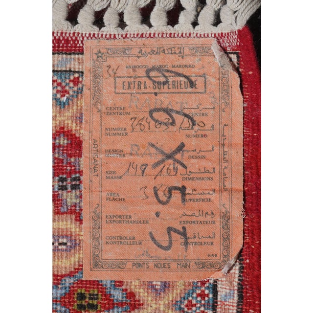 Textile Vintage Turkish Geometric Approx. 5x7 Area Rug For Sale - Image 7 of 7