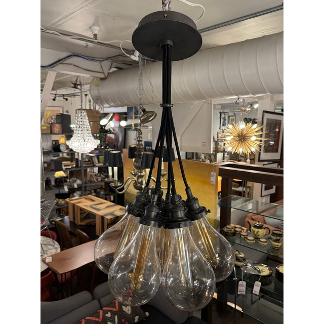 2010s Restoration Hardware Filament Chandelier For Sale - Image 5 of 12