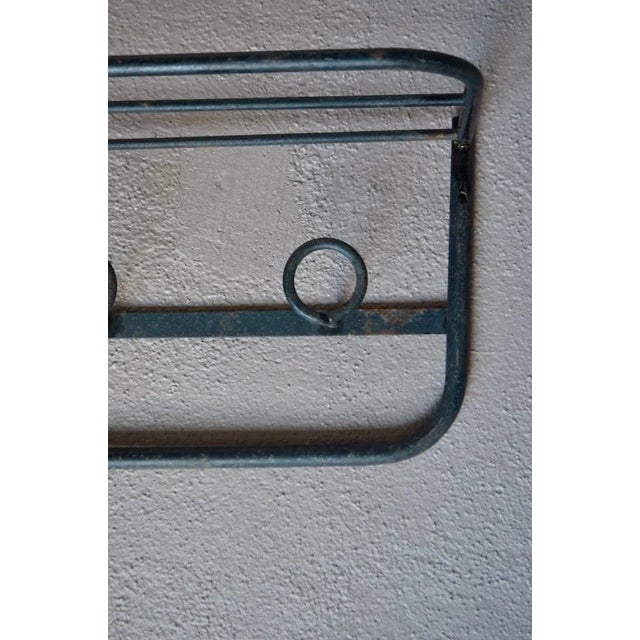 Metal Modernist French Wall Coats Rack, 1950s For Sale - Image 7 of 9