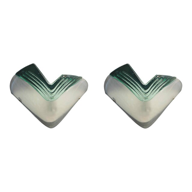 1960s Triangular Murano Sconces, a Pair For Sale