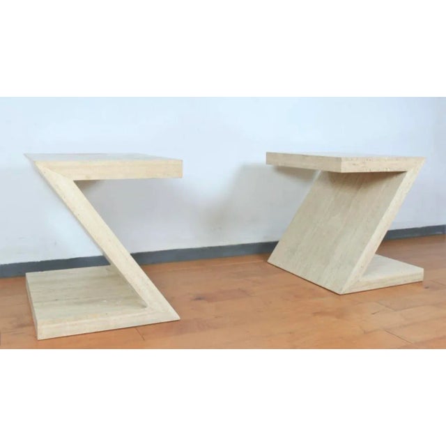 1970s Large Travertine Dining Table With Glass Top For Sale - Image 5 of 10