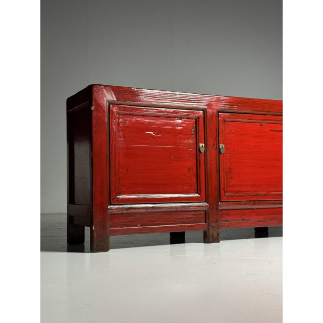Vintage Chinese Red Sideboard For Sale - Image 12 of 18