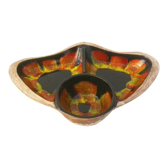 MCM California Pottery Sequoia Ware Divided Bowl For Sale