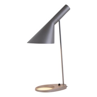 Aj Table Lamp in Grey by Arne Jacobsen for Louis Poulsen, 1957 For Sale