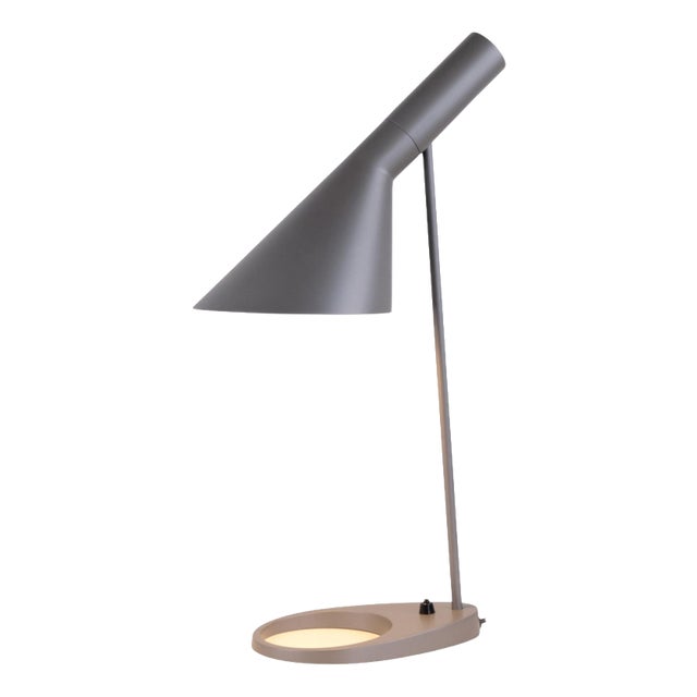 Aj Table Lamp in Grey by Arne Jacobsen for Louis Poulsen, 1957 For Sale