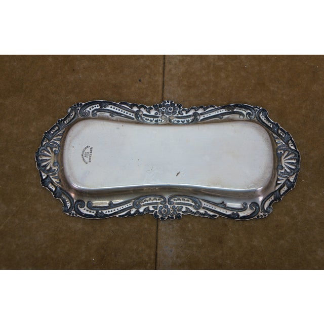 Antique Art Nouveau Duhme & Co Sterling Silver 925 Pin Tray Dish 44g 5.5" For Sale - Image 11 of 11