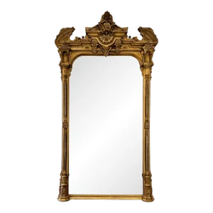 Huge Antique Jenkinson & Keitz American Giltwood Pier Floor Mirror