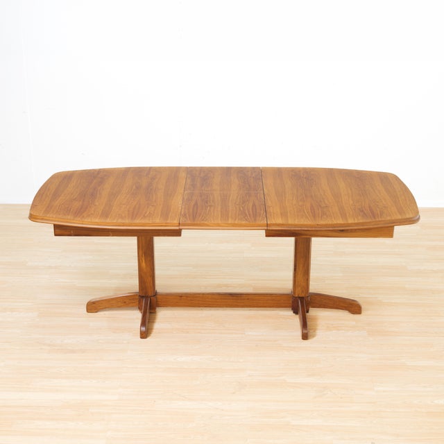 Mid Century Scandinavian Teak Extending Dining Table For Sale - Image 9 of 12
