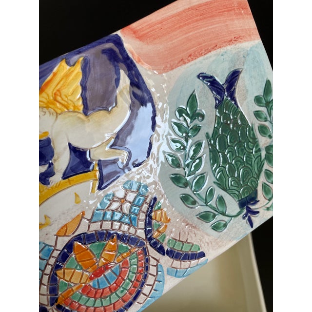Vietri 1994 Italian Majolica Box in a Diverse Eclectic Design For Sale - Image 9 of 10