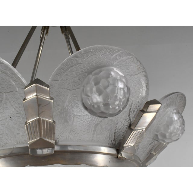 French Art Deco Chandelier by Simonet Freres - 1930 France For Sale - Image 11 of 14