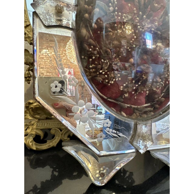 Circa 1890’s display of a bride’s marriage crown. In 19th century France, married couples would display their bridal crown...