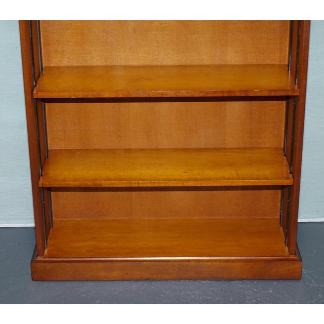 Vintage Traditional Burr Yew Wood Dwarf Open Bookcase with Adjustable Shelves For Sale - Image 4 of 13