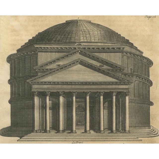 After Montfaucon, Roman Temple Architecture, 1721, Engravings, Set of 3 For Sale - Image 6 of 13