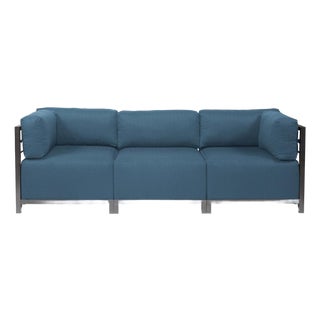 Axis 3pc Sectional Seascape Turquoise Titanium Frame For Sale