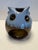 Mid-Century Studio Pottery Owl Candle Holder in Mottled Blue Glaze Luminary Decor For Sale In Indianapolis - Image 6 of 8