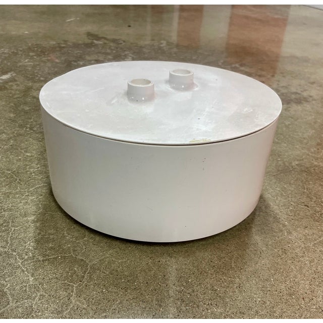 White 1970s Massimo Vignelli for Heller Covered Casserole Dish in White Melamine - Modernist Design For Sale - Image 8 of 9