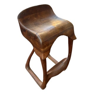 Vintage Wendell Castle Style Studio Craft Wishbone Drafting Stool For Sale