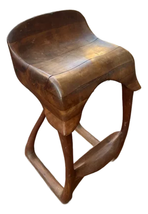 Vintage Wendell Castle Style Studio Craft Wishbone Drafting Stool