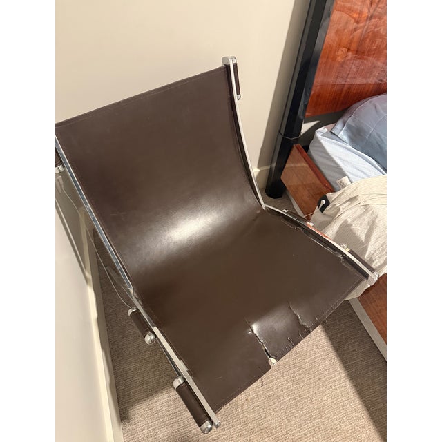 Vintage Chrome Scissor Chairs Attributed to Antonio Citterio For Sale - Image 6 of 6