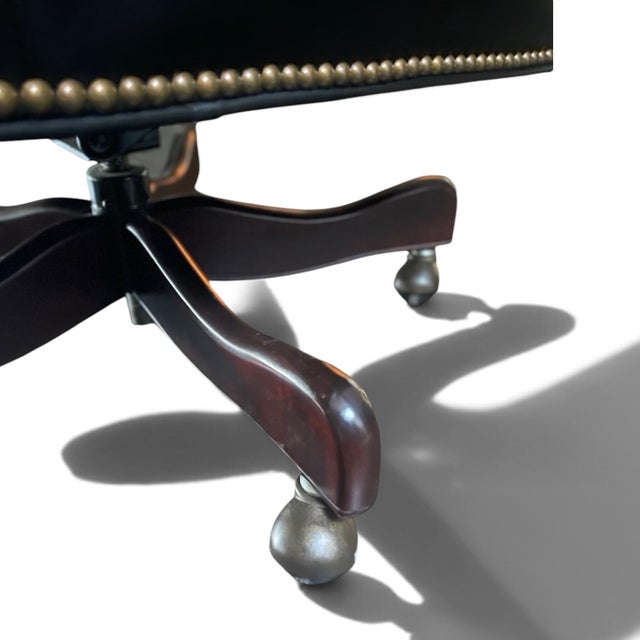 Hancock and Moore Freeman Leather Executive Swivel Tilt Chair For Sale In Chicago - Image 6 of 7