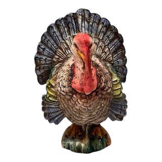 Majolica Turkey Centerpiece Italy For Sale