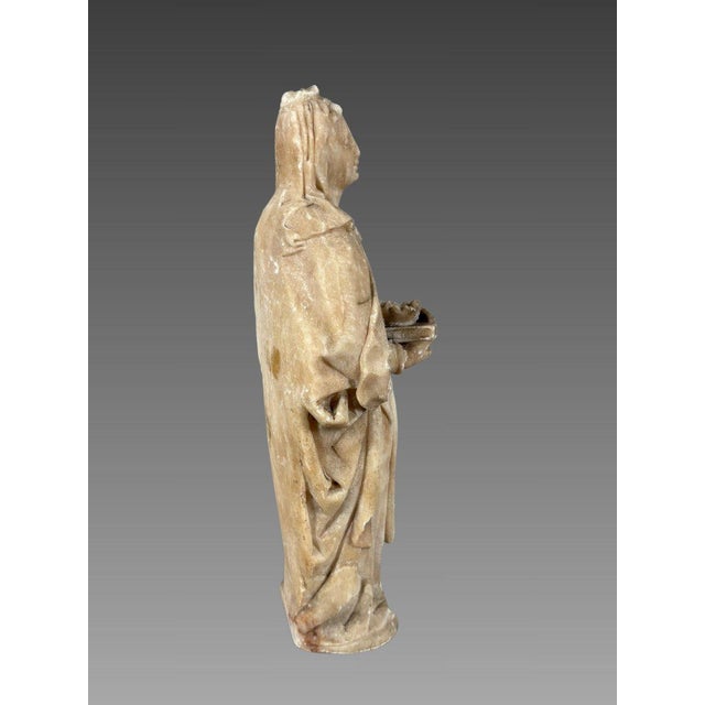 Flanders - Saint Anne, 16th century - Alabaster sculpture For Sale - Image 6 of 7