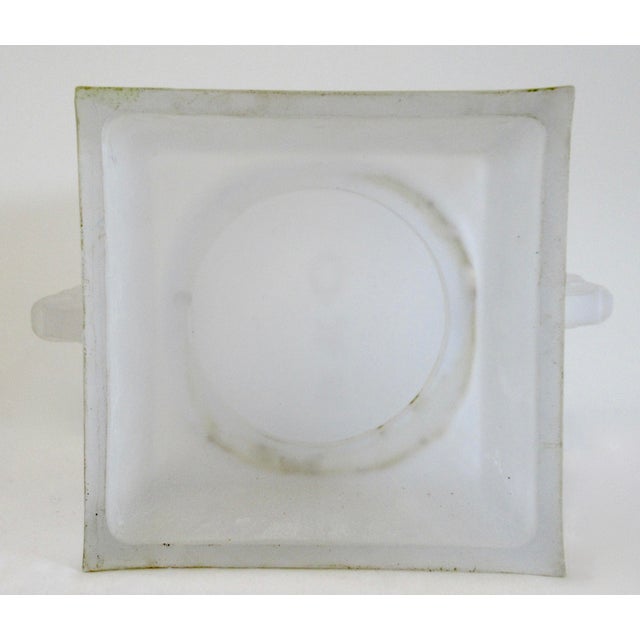 C.1930's French Rene' Lalique " Rare," Monumental Urn or Center Piece in an Ethnic Asian Motif Vessel/Urn With Chi Dragon Detailed Handles For Sale - Image 16 of 18