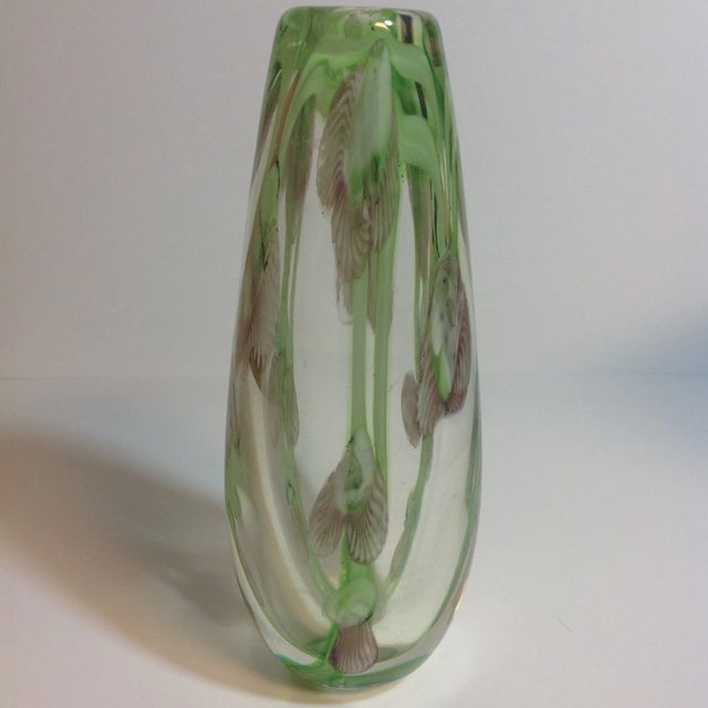 Rare Orrefors Paperweight Vase with Internal Decor Chairish