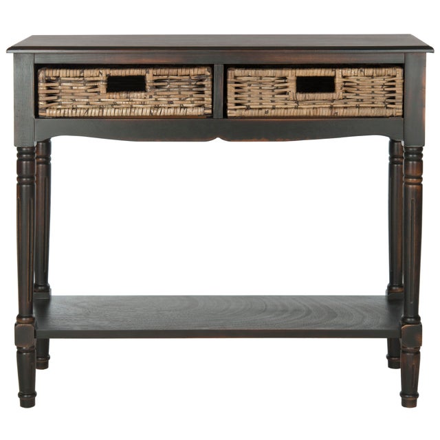 2 Drawer Console in Brown For Sale - Image 4 of 4