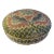Vintage Hand-Painted Dot Art Boho Lidded Rattan Basket For Sale